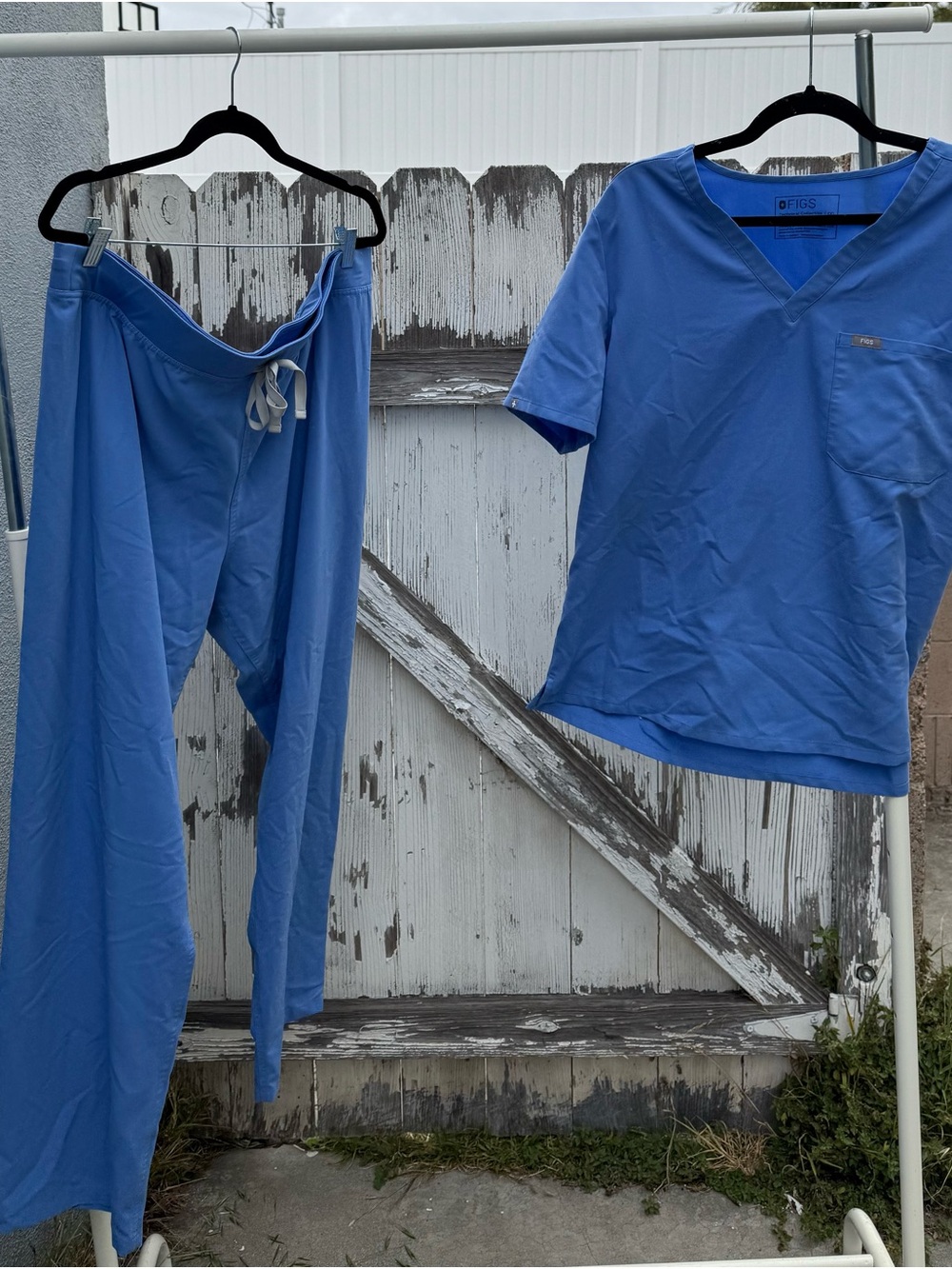 Figs Medical Scrub Set in Ceil blue